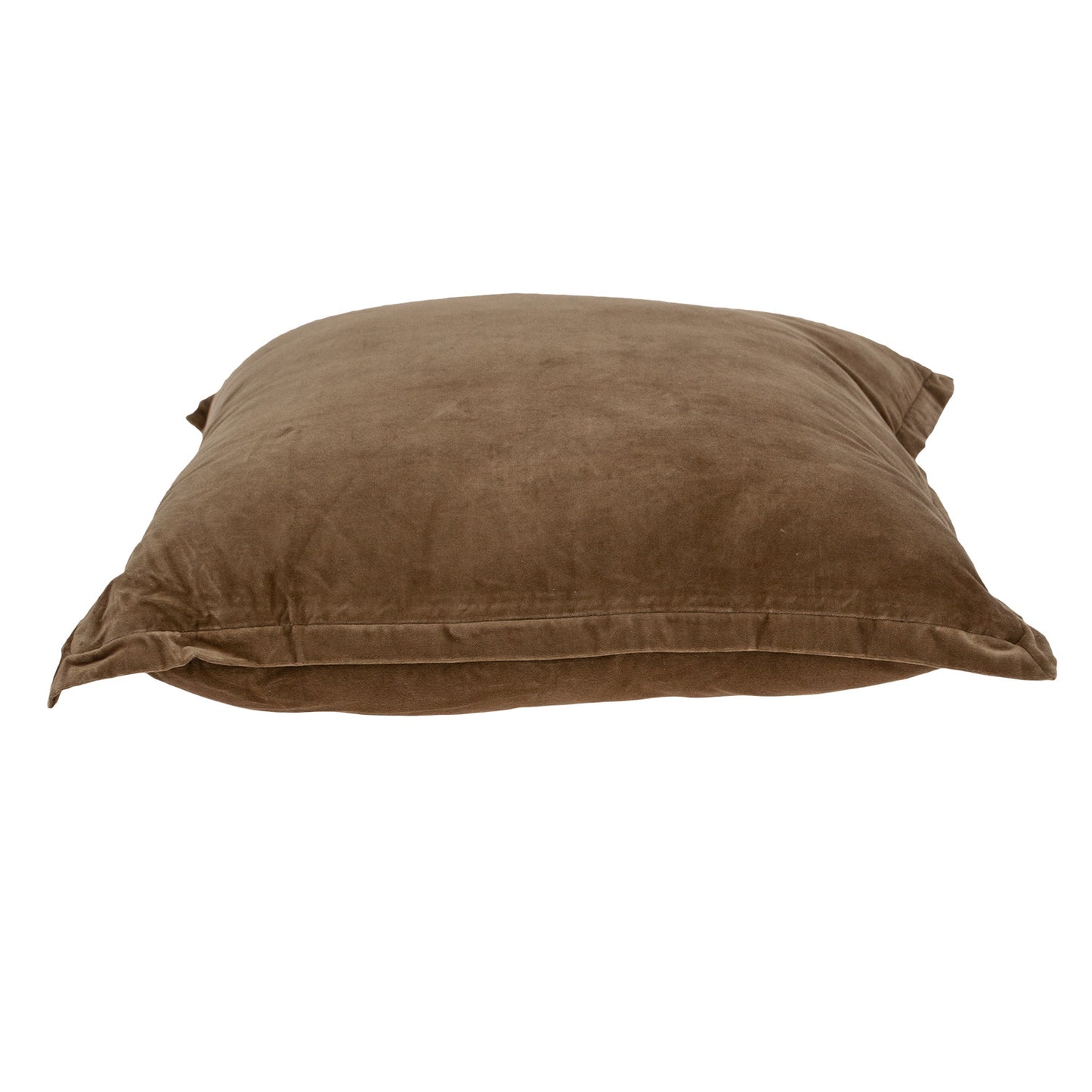 24" Brown Velvet Throw Pillow