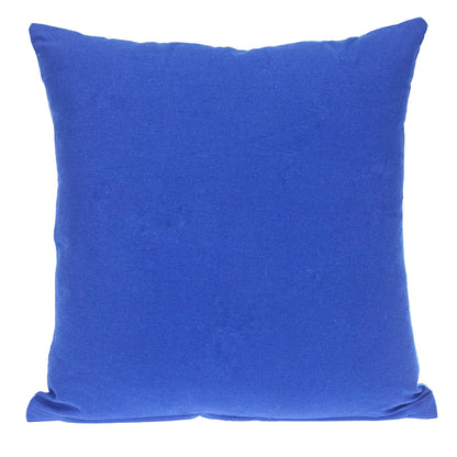 18" Blue Weave Cotton Throw Pillow