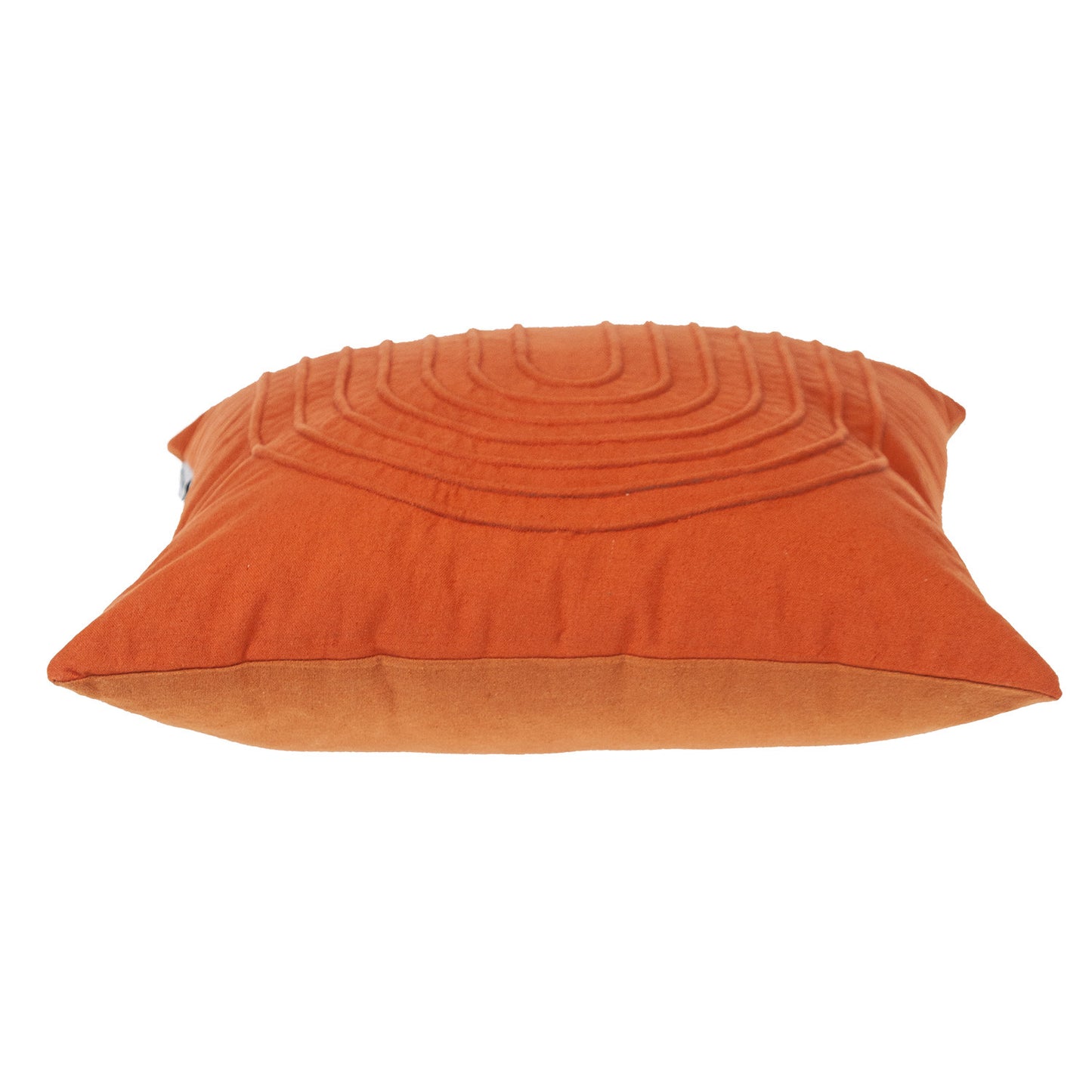 18" Orange Geometric Cotton Throw Pillow