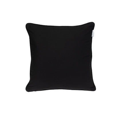 20" Black and White Geometric Cotton Throw Pillow