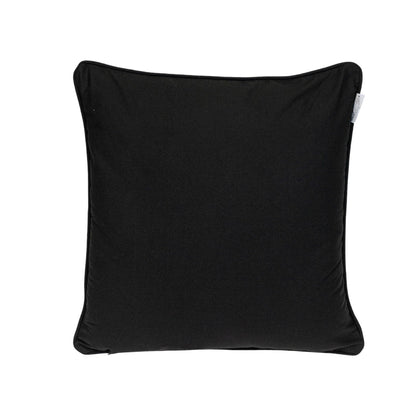 20" Black and White Geometric Cotton Throw Pillow