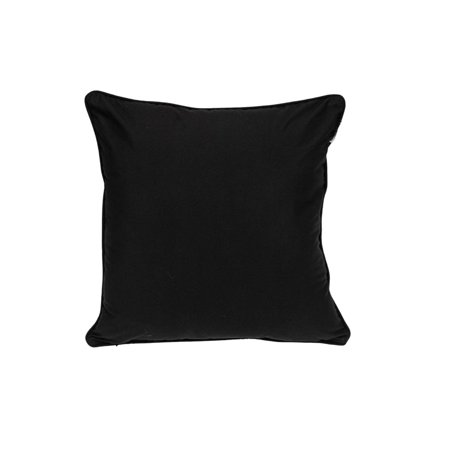 20" Black and White Geometric Cotton Throw Pillow