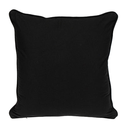 20" Black Geometric Cotton Throw Pillow