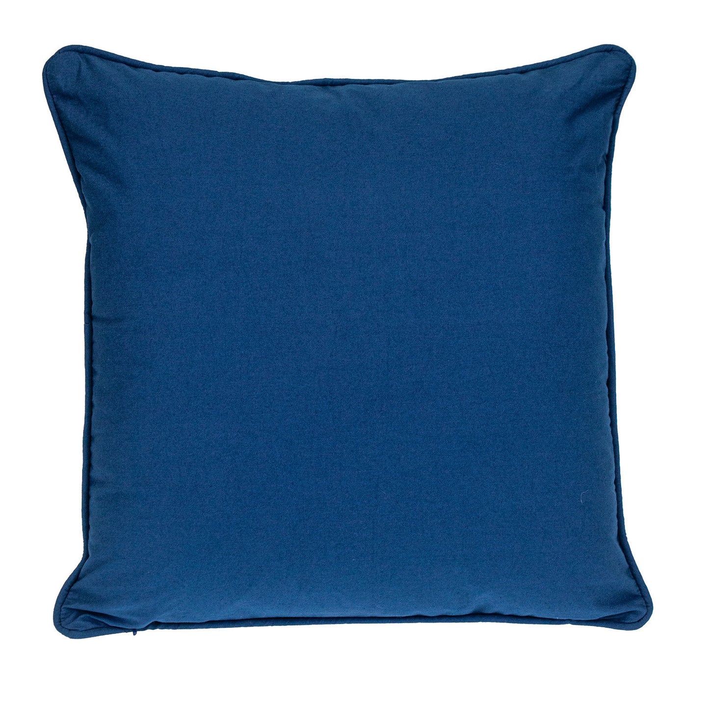 20" X 20" Blue Geometric Cotton Zippered Pillow