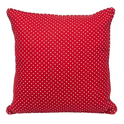 18" Red and White Check Cotton Throw Pillow