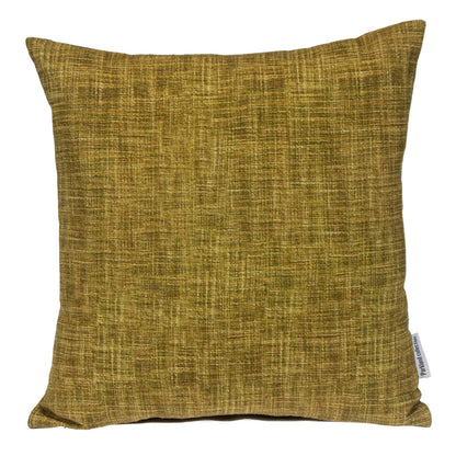 18" Green Weave Cotton Throw Pillow