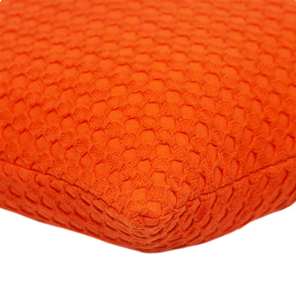 20" Orange Cotton Throw Pillow With Texture