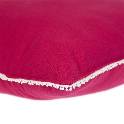 16" Pink Cotton Throw Pillow