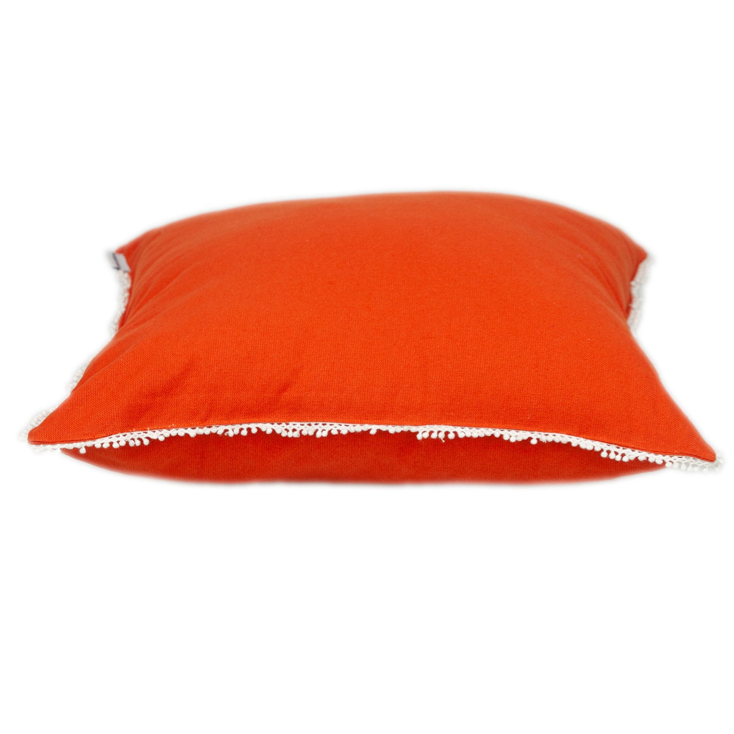 20" Orange Cotton Throw Pillow