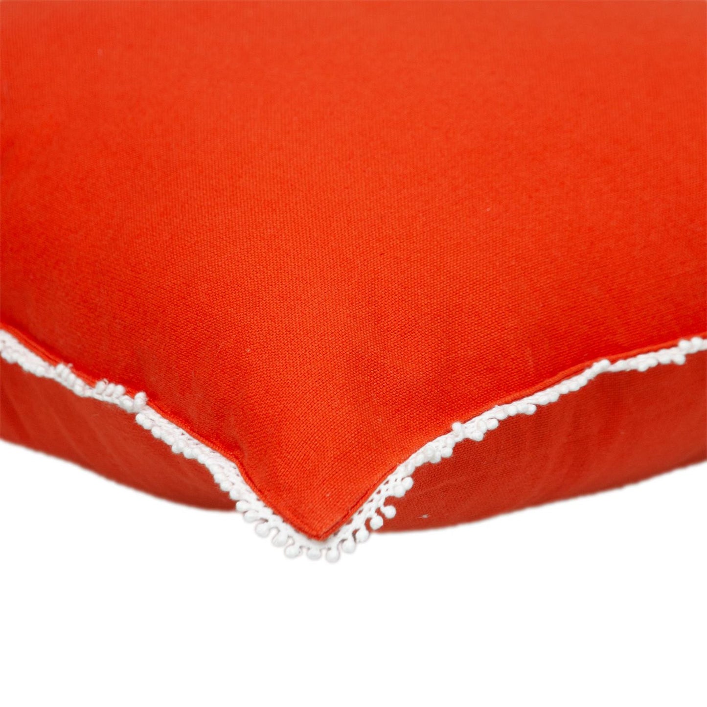 20" Orange Cotton Throw Pillow