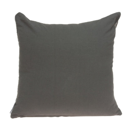 20" Beige and Gray Damask Cotton Throw Pillow