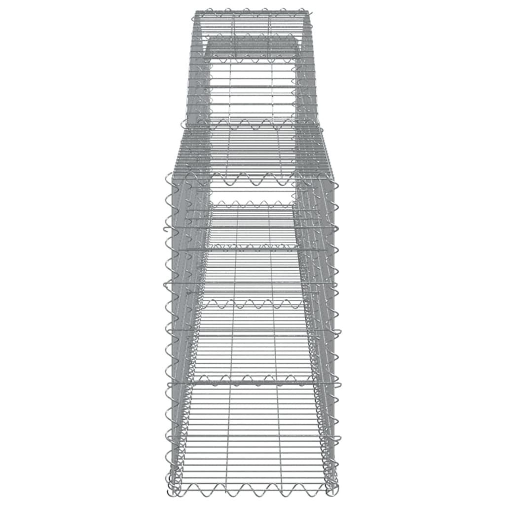 Arched Gabion Baskets 15 pcs 157.5"x11.8"x23.6"/31.5" Galvanized Iron