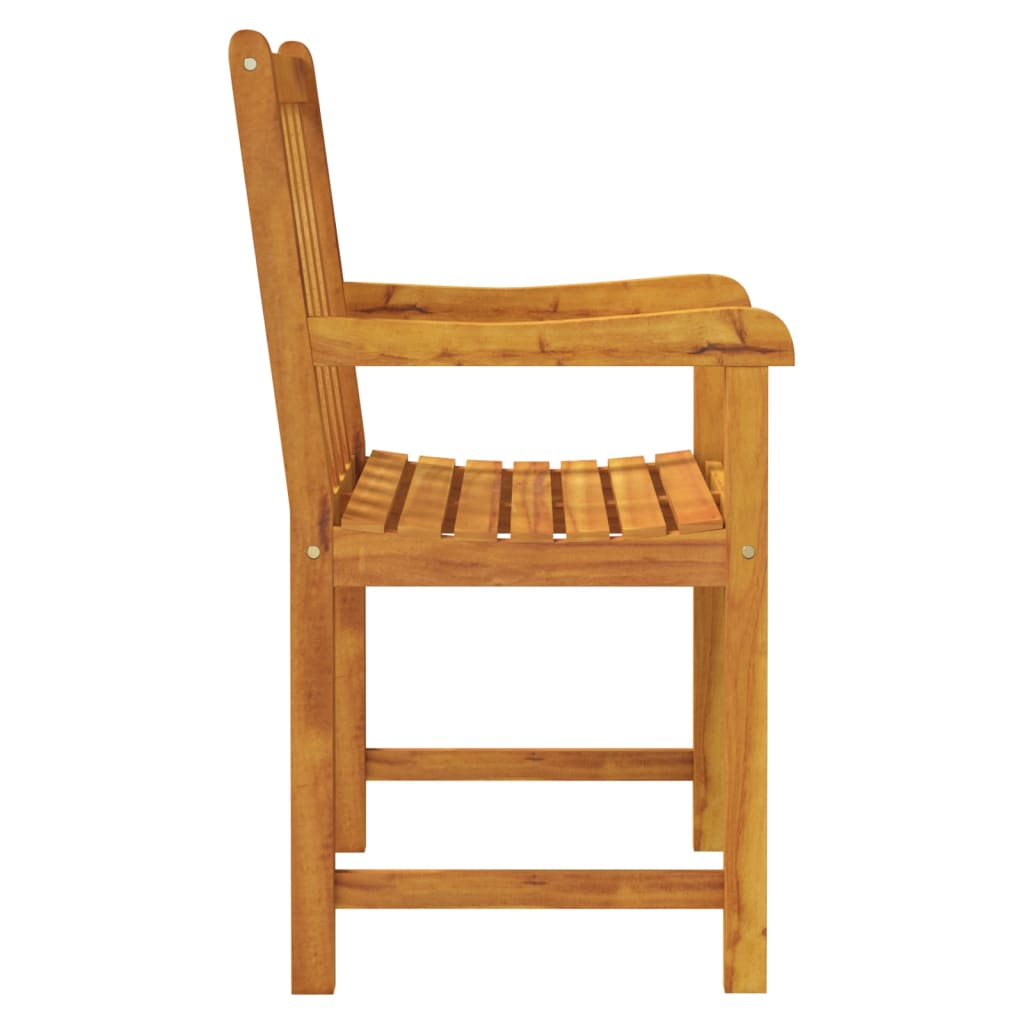 Patio Chairs 2 pcs Solid Acacia Wood