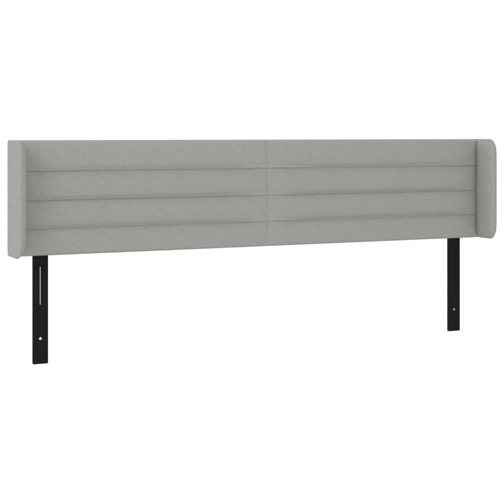 LED Headboard Light Gray 64.2"x6.3"x30.7"/34.6" Fabric