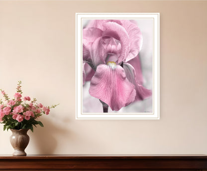 Pink Iris Black Framed Print Wall Art