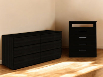 Two Piece Black Bedroom Set