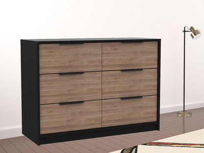 Two Piece Brown and Black Bedroom Set