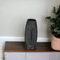 10" Gray Aluminum Cylinder Table Vase