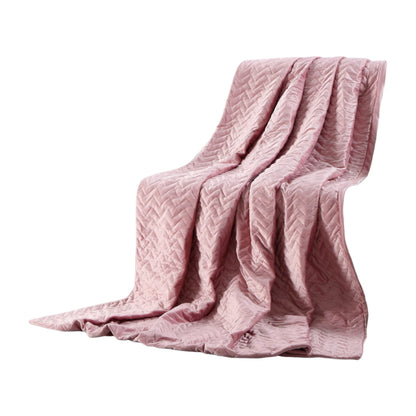 Blush Quilted PolYester Solid Color Weighted Twin Blanket