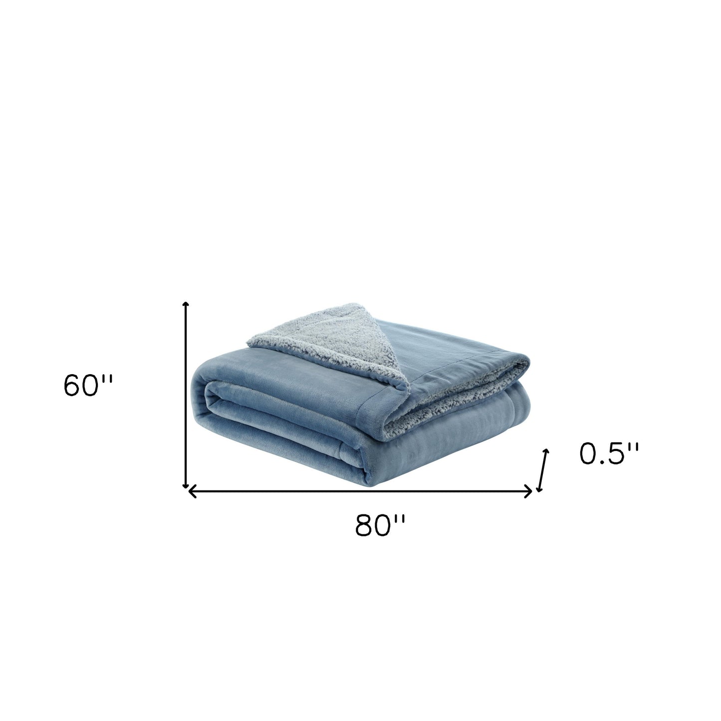 90" X 90" Navy Blue Knitted Polyester Plush Throw Blanket