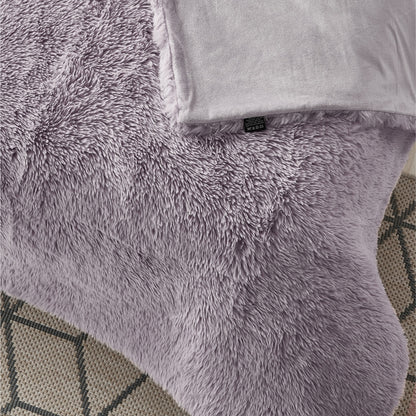 Lavender Blush Knitted PolYester Solid Color Plush Throw Blanket