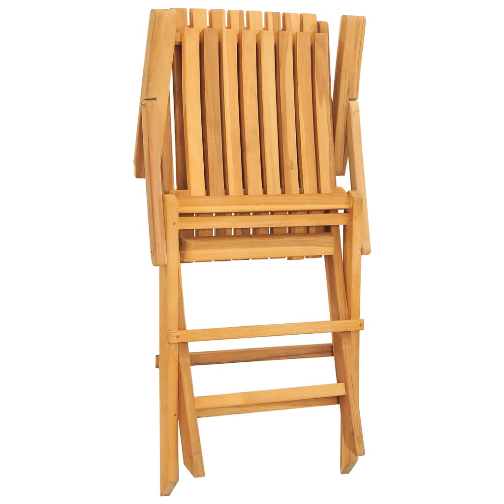 Folding Patio Chairs 2 pcs 24"x26.4"x35.4" Solid Wood Teak