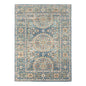 2' X 3' Blue and Orange Floral Medallion Stain Resistant Indoor Outdoor Area Rug