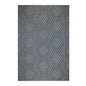 2' X 3' Gray and Blue Geometric Stain Resistant Indoor Outdoor Area Rug