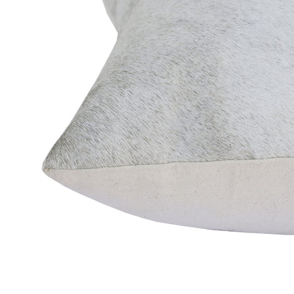 16" X 24" Ivory Faux Leather Zippered Pillow