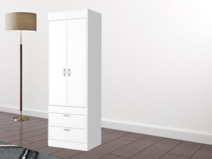 23" White Two Drawer Dresser