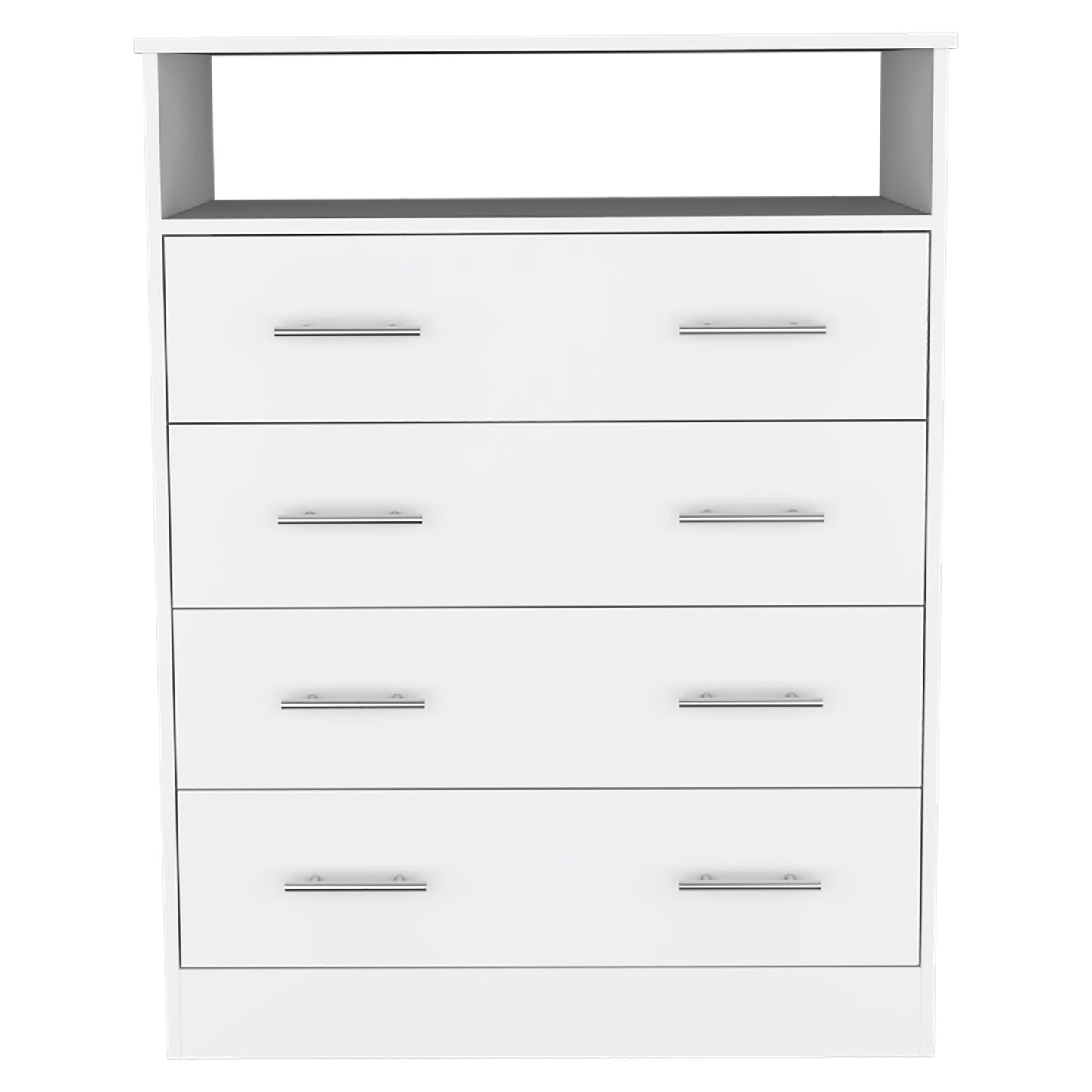 33" White Four Drawer Dresser