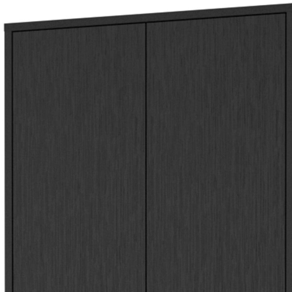 23" Black Two Drawer Combo Dresser