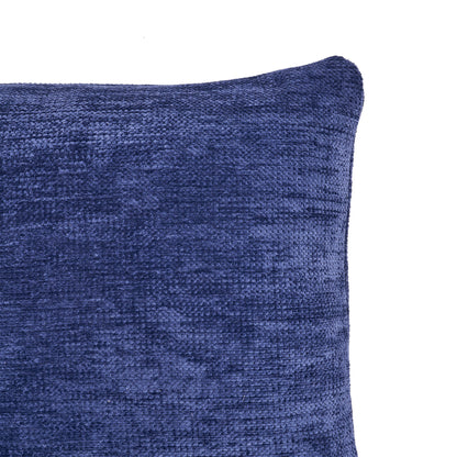 20" X 20" Blue Chenille Zippered Pillow