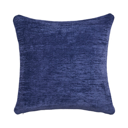 20" X 20" Blue Chenille Zippered Pillow