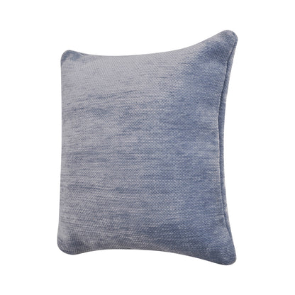 20" X 20" Blue Chenille Zippered Pillow