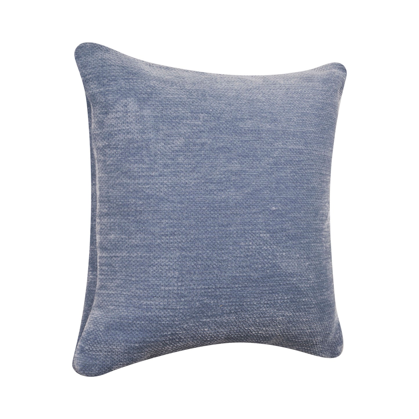 20" X 20" Blue Chenille Zippered Pillow