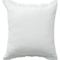 20" X 20" White Cotton Zippered Down Pillow With Fringe