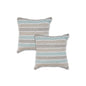 Set of Two 18" X 18" Gray Beach Chevron Cotton Zippered Pillow