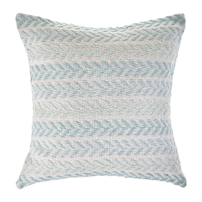 Set of Two 18" X 18" Gray Beach Chevron Cotton Zippered Pillow