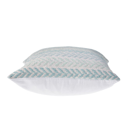 Set of Two 18" X 18" Gray Beach Chevron Cotton Zippered Pillow