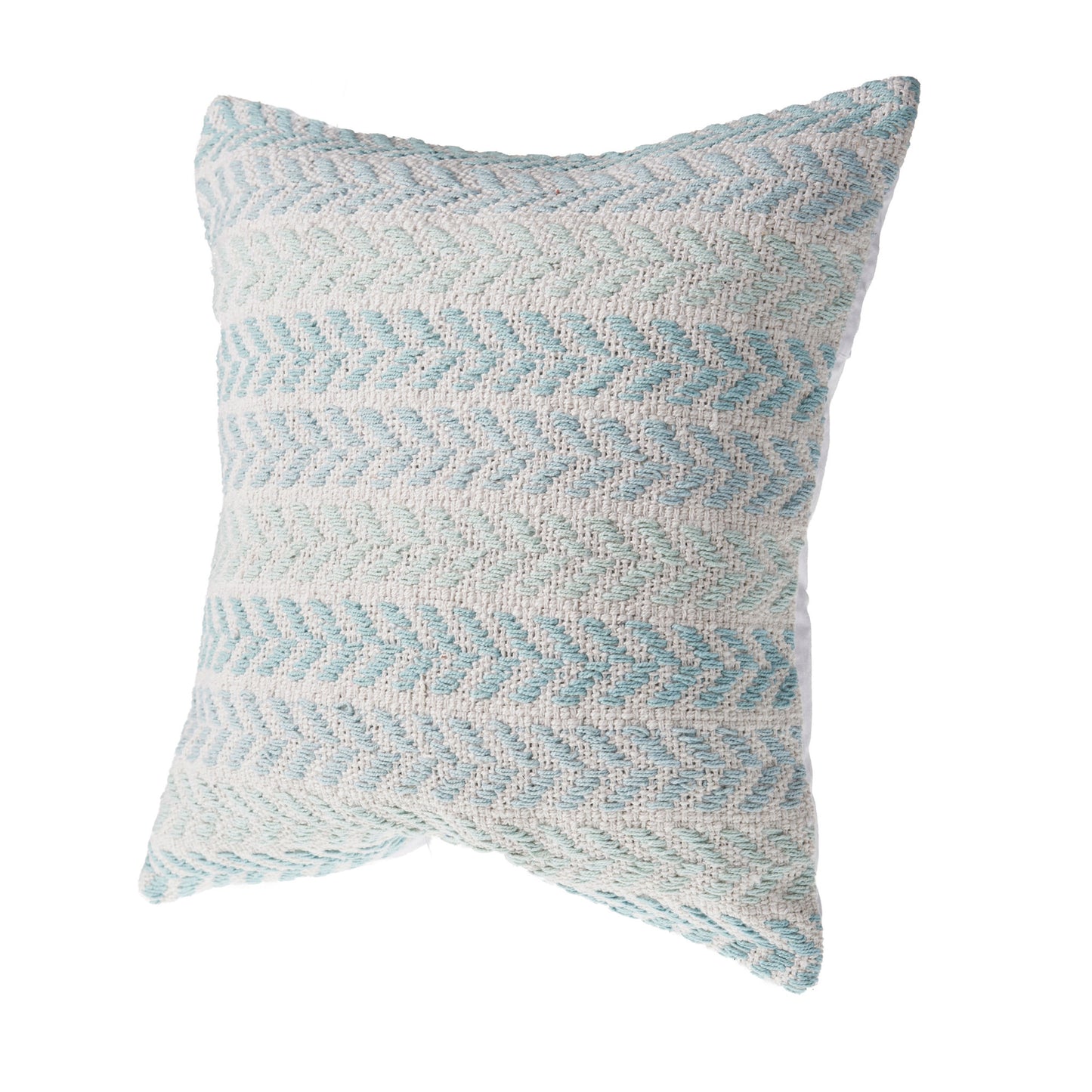 Set of Two 18" X 18" Gray Beach Chevron Cotton Zippered Pillow