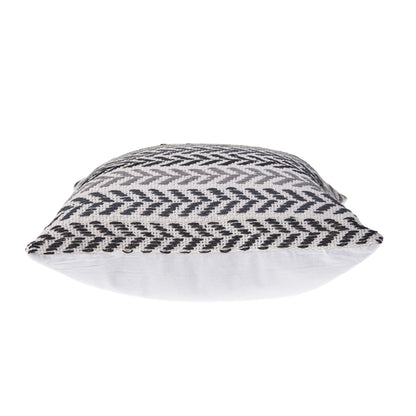 Set of Two 18" X 18" Gray Beach Chevron Cotton Zippered Pillow