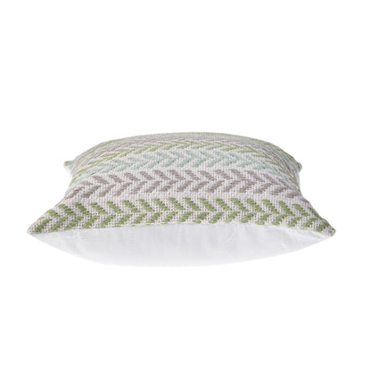 Set of Two 18" X 18" Gray Beach Chevron Cotton Zippered Pillow