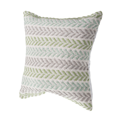 Set of Two 18" X 18" Gray Beach Chevron Cotton Zippered Pillow