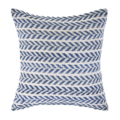 Set of Two 18" X 18" Gray Beach Chevron Cotton Zippered Pillow