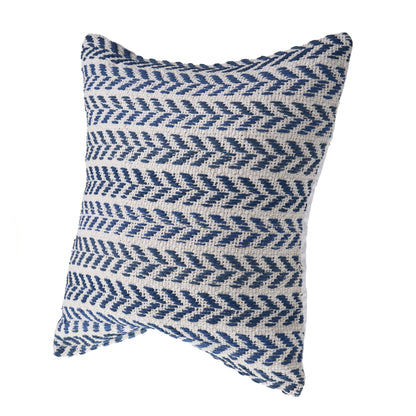 Set of Two 18" X 18" Gray Beach Chevron Cotton Zippered Pillow