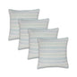 Set of Four 18" X 18" Gray Beach Chevron Cotton Zippered Pillow