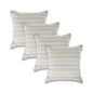 Set of Four 18" X 18" Gray Beach Chevron Cotton Zippered Pillow