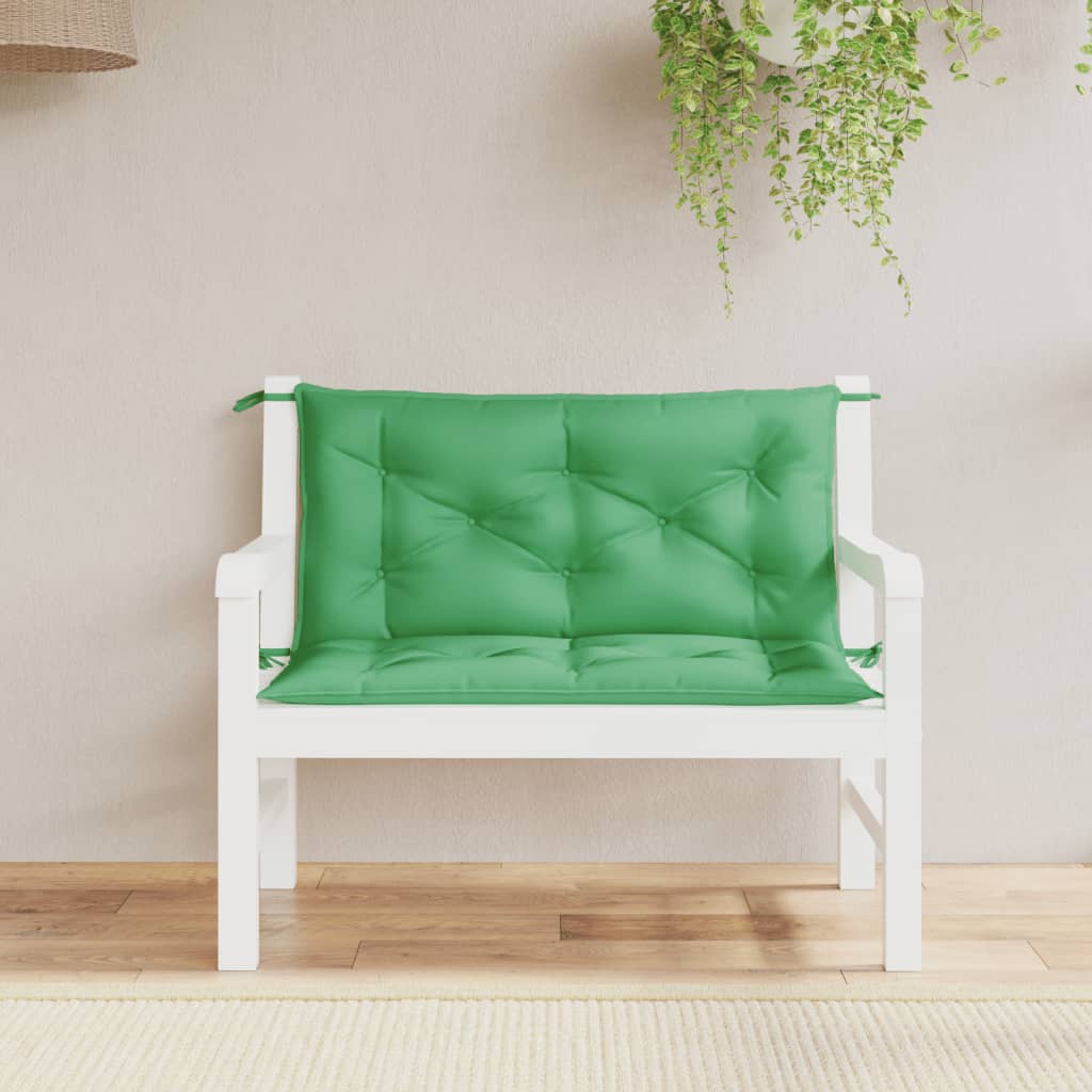 Garden Bench Cushion Green 39.4"x(19.7"+19.7")x2.8" Oxford Fabric