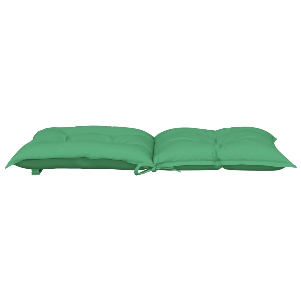 Garden Lowback Chair Cushions 2 pcs Green 39.4"x19.7"x2.8" Fabric